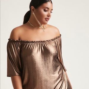 Forever 21 plus off the shoulder top